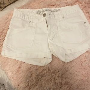 White Express Denim Shorts
